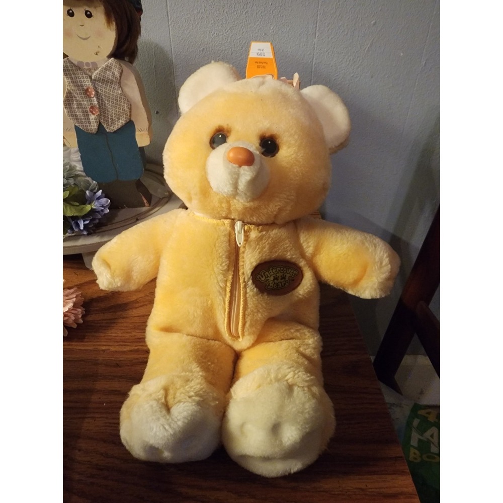 Vintage 1980s Tomy Undercover Bear B.B. Pandies Plush Teddy